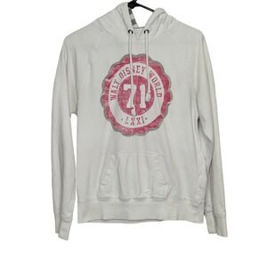 Walt Disney World Hoodie Pullover Womens Size Medium‎ White Large Logo